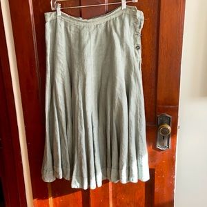 Hand dyed linen skirt